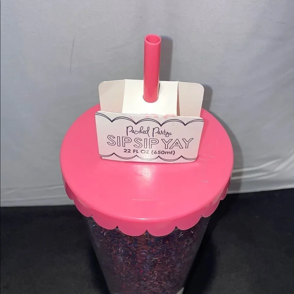 Packed Party Pink Glitter Tumbler Favors